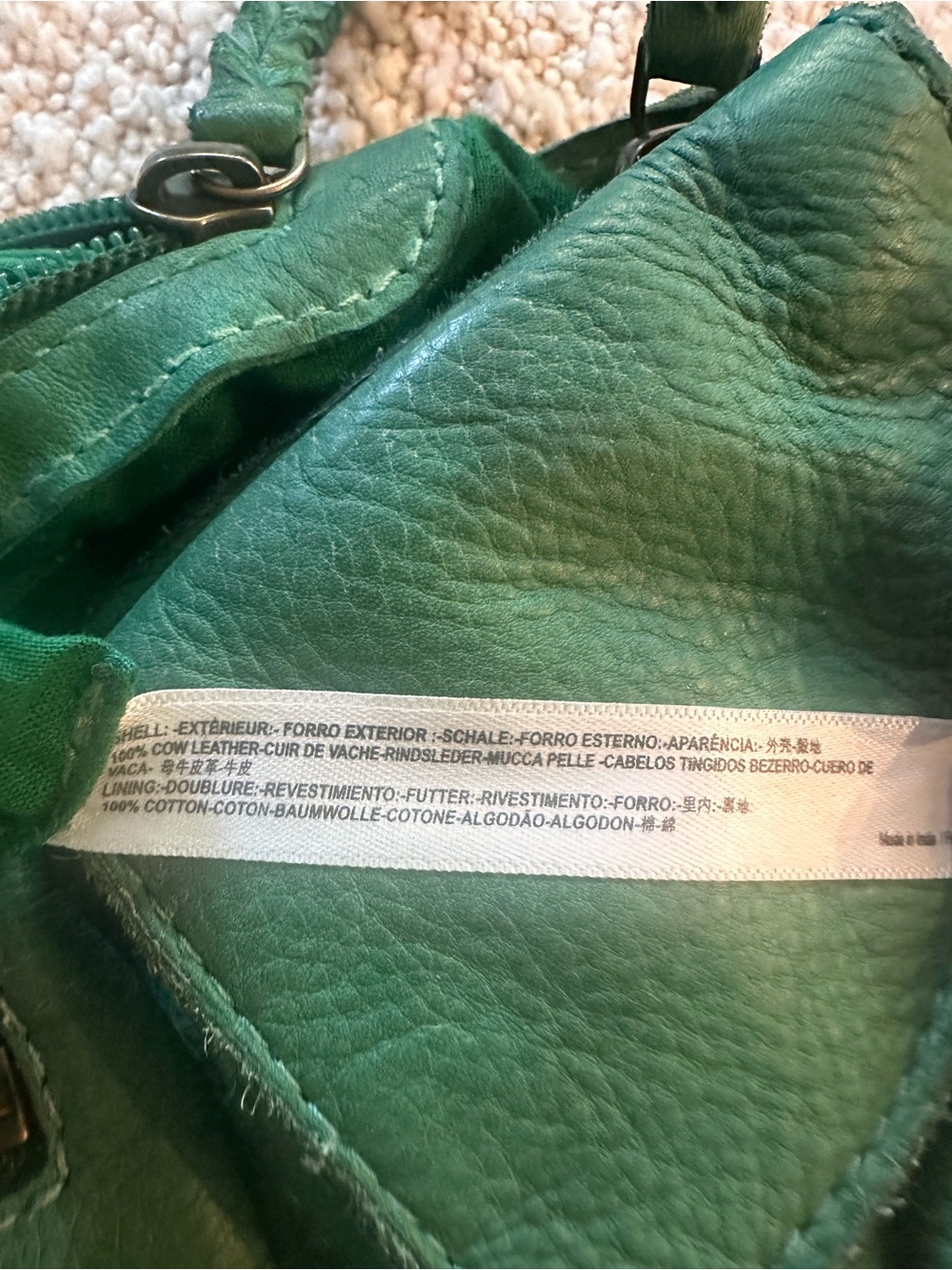 Free people Green Leather Double-Pocket Crossbody Bag - Picture 6 of 9